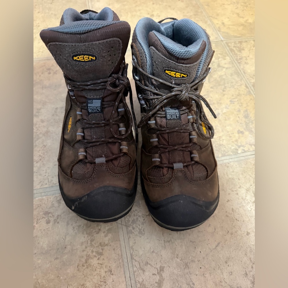 Keen Dry key-tech waterproof men’s brown leather safety toe boots size 10.5